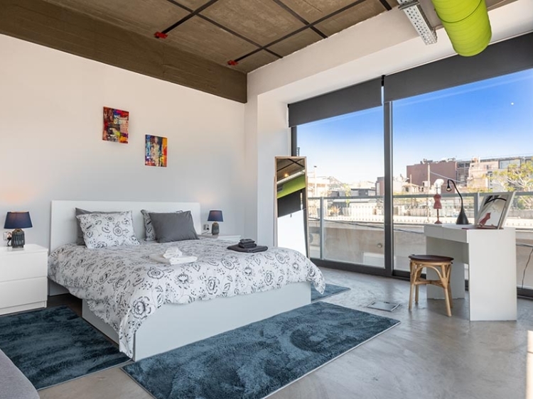 bedroom, ceramus apartments gazi views, greece, secretplaces